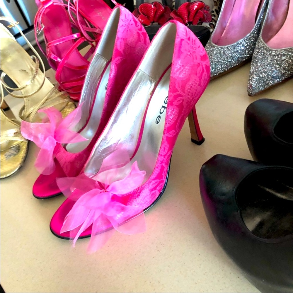 Pink Bebe. Heels worn only once.
